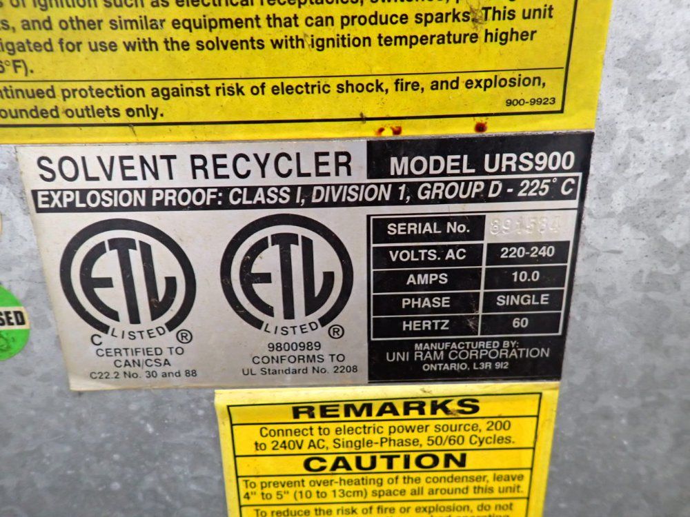 Uniram Solvent Recycler - Urs900