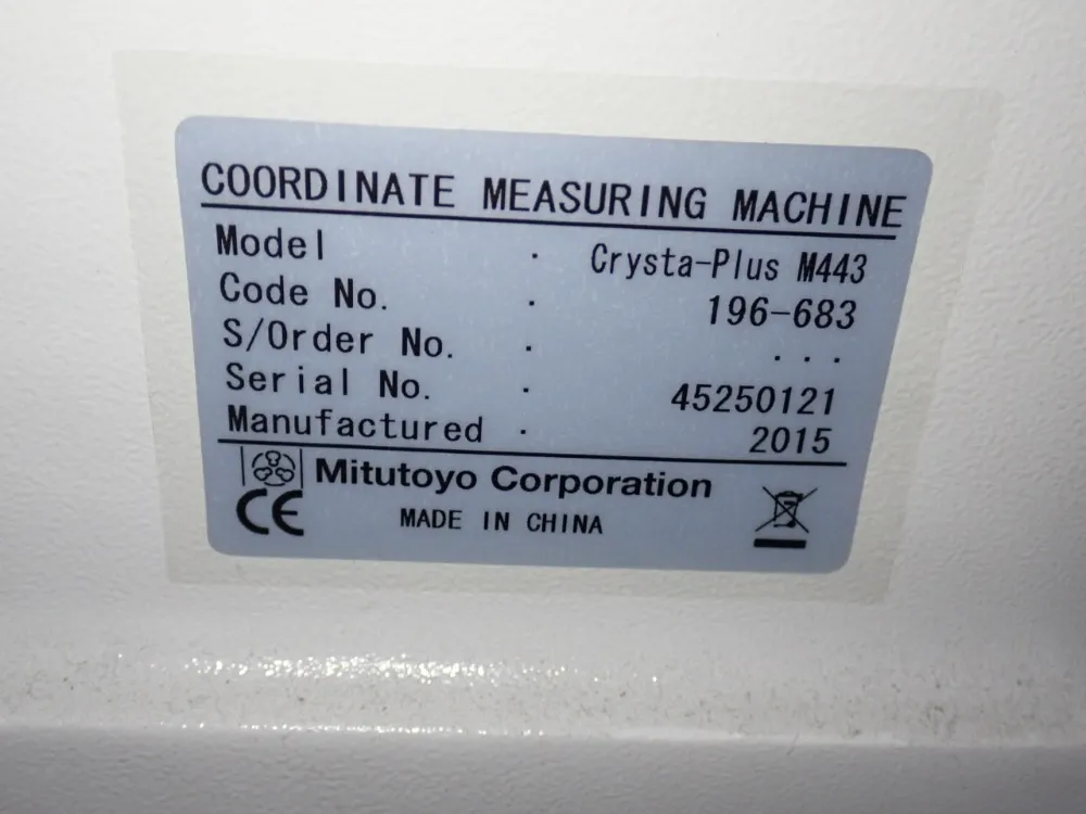 Mitutoyo 32" X 25" Cmm - Crysta-plus M443