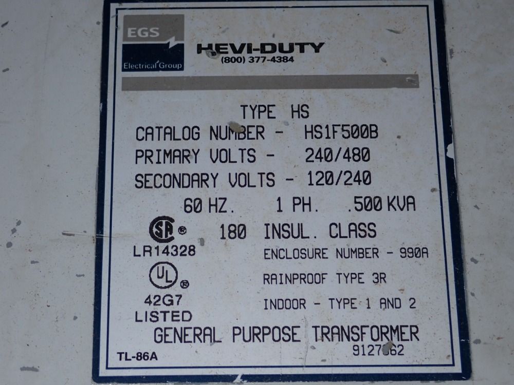 Egs .5 Kva Transformer - Hs1f500b