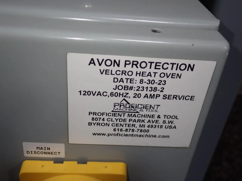 Proficient Machine & Tool Velcro Heat Oven
