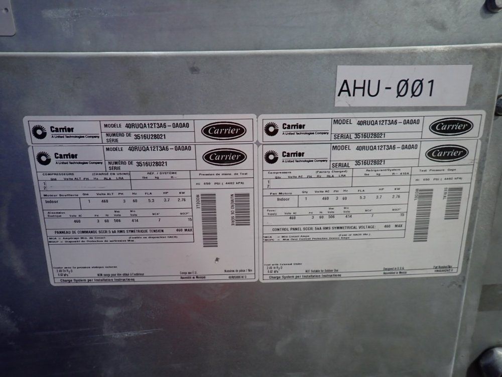 Carrier Air Handling Unit