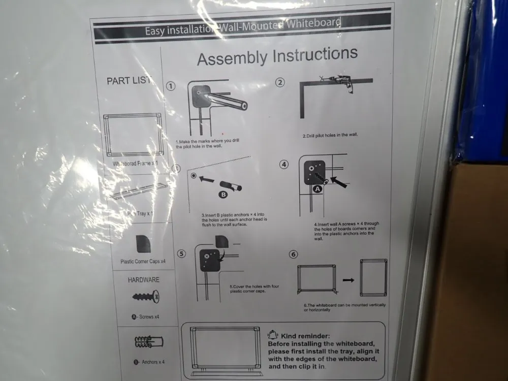 48" X 36" Dry Erase Board