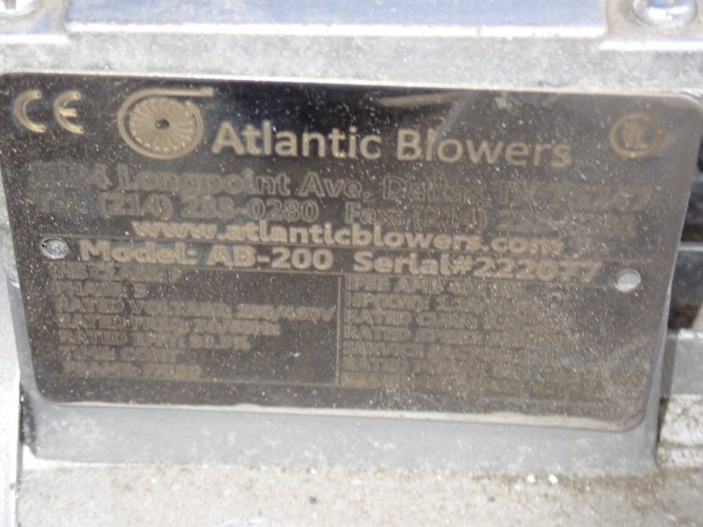 Atlantic Blowers 1.25 Hp Blower - Ab-200