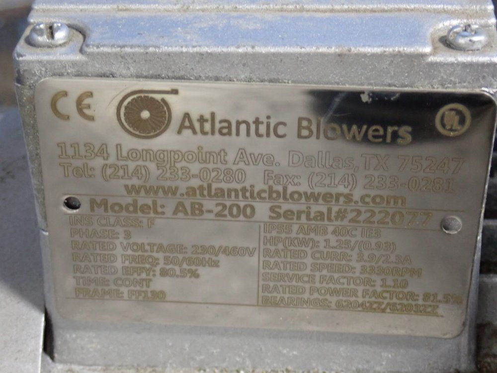Atlantic Blowers 1.25 Hp Blower - Ab-200