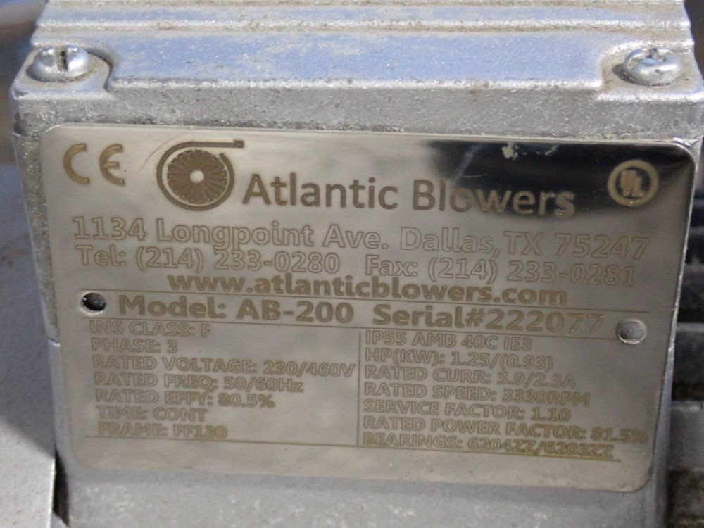 Atlantic Blowers 1.25 Hp Blower - Ab-200