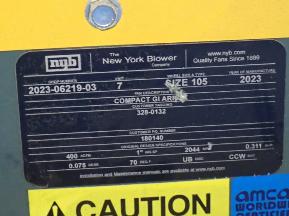 The New York Blower .5 Hp Blower - Compact Gi Arr-9x