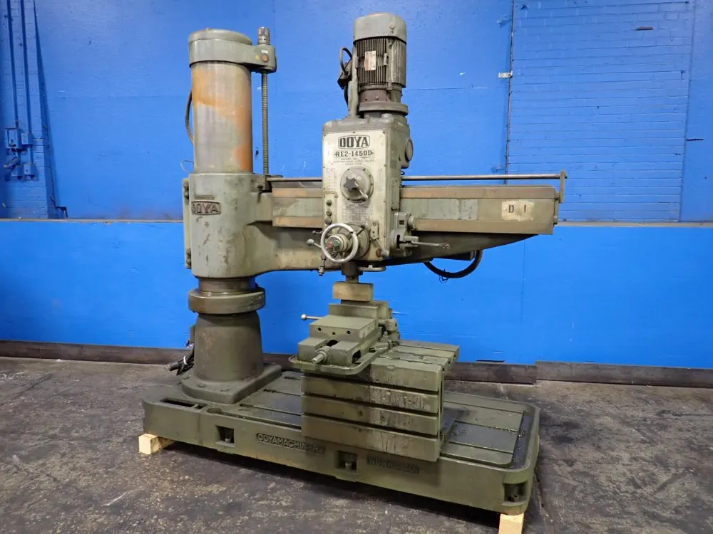 Ooya Machinery Works Co. 14" X 4" Radial Arm Drill - Re2-1450d