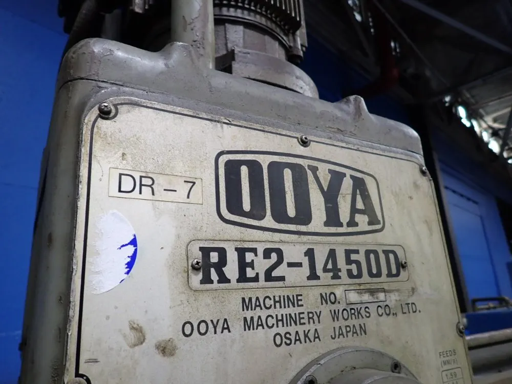 Ooya Machinery Works Co. 14" X 4" Radial Arm Drill - Re2-1450d