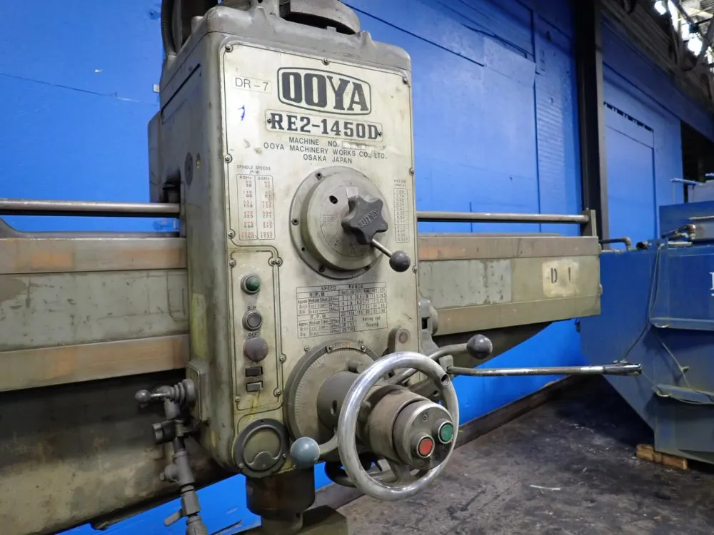 Ooya Machinery Works Co. 14" X 4" Radial Arm Drill - Re2-1450d