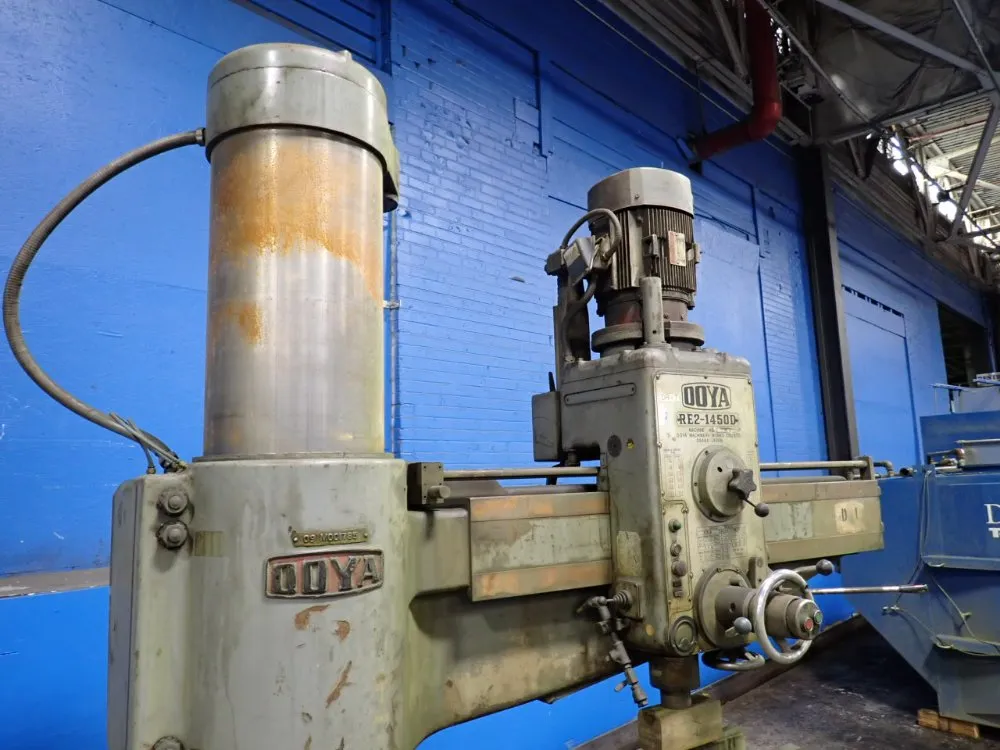 Ooya Machinery Works Co. 14" X 4" Radial Arm Drill - Re2-1450d