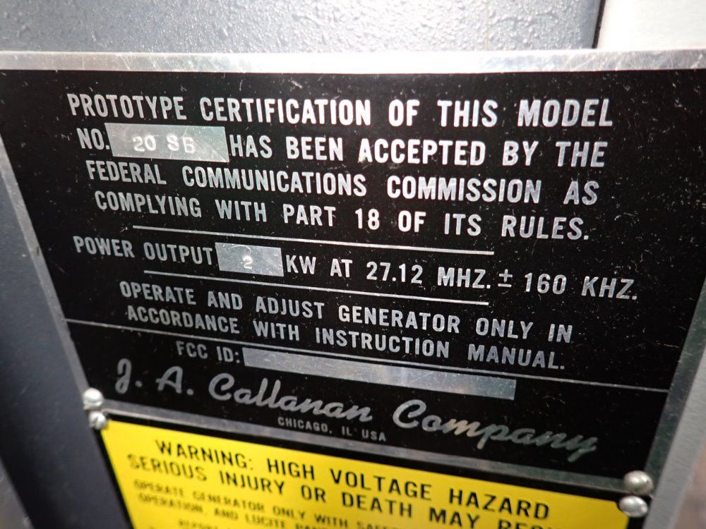 J.a. Callanan Company 8" X 12" Sealing Machine - 20 Sb