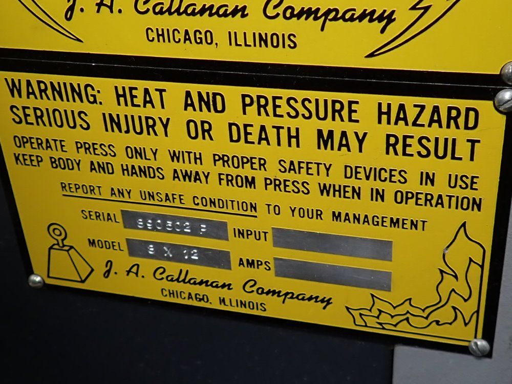 J.a. Callanan Company 8" X 12" Sealing Machine - 20 Sb