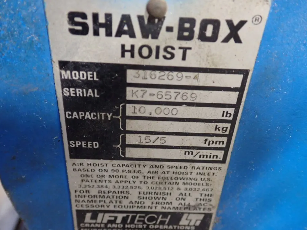 Shaw-box 5 Tons Wire Rope Hoist - 316269-4