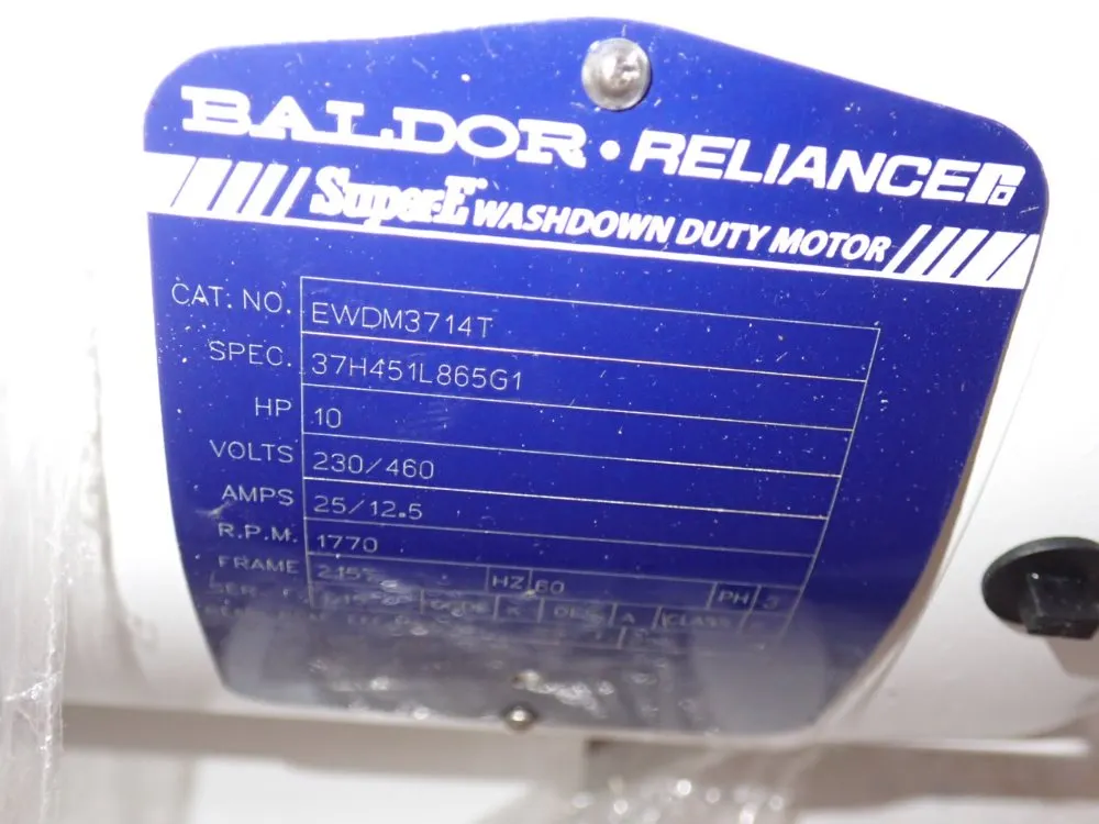 Baldor-reliance 10 Hp Motor - Ewdm3714t