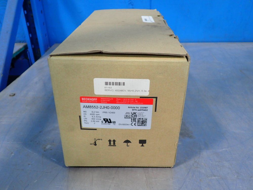 Beckhoff 2.89 Kw Servo Motor - Am8552-2jh0-0000