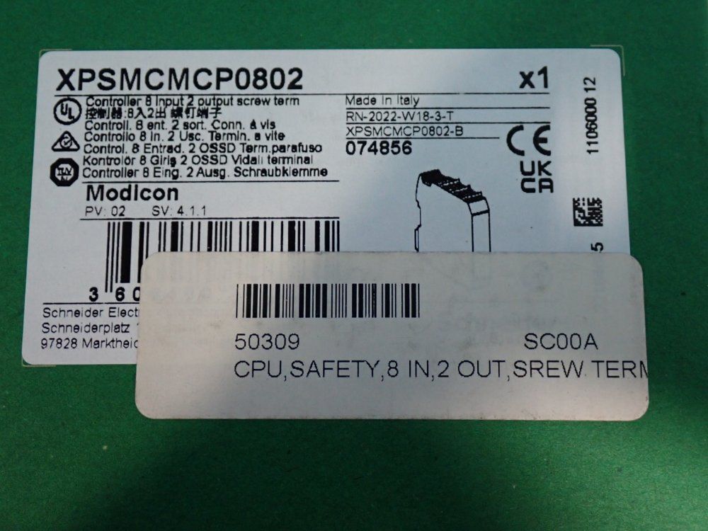 Schneider Electric Modicon Controller Units - Xpsmcmcp0802