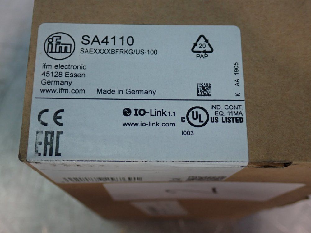 Ifm Electronic Thermal Flow Sensor - Sa4110
