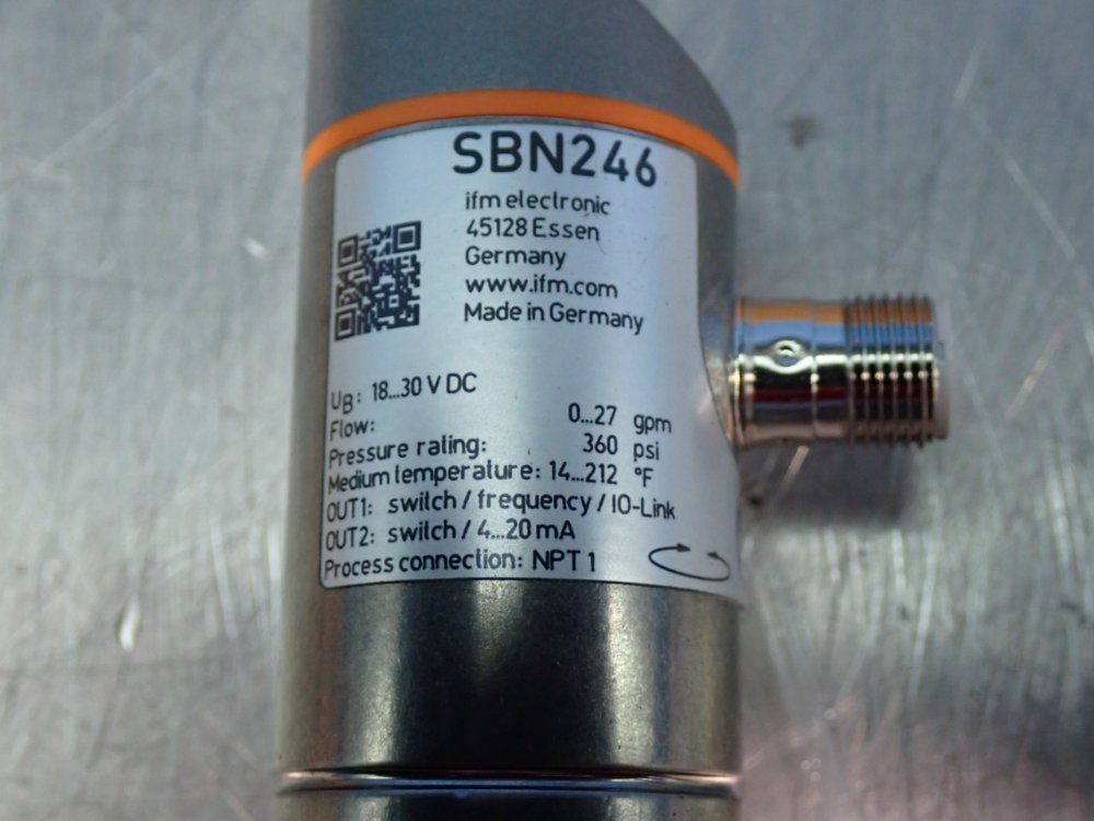 Ifm Electronic 360 Psi Mechatronic Flow Sensor - Sbn246