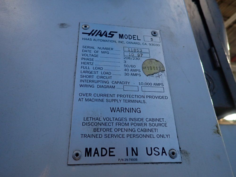 Haas 18" X 48" Cnc Vmc - Vf-3