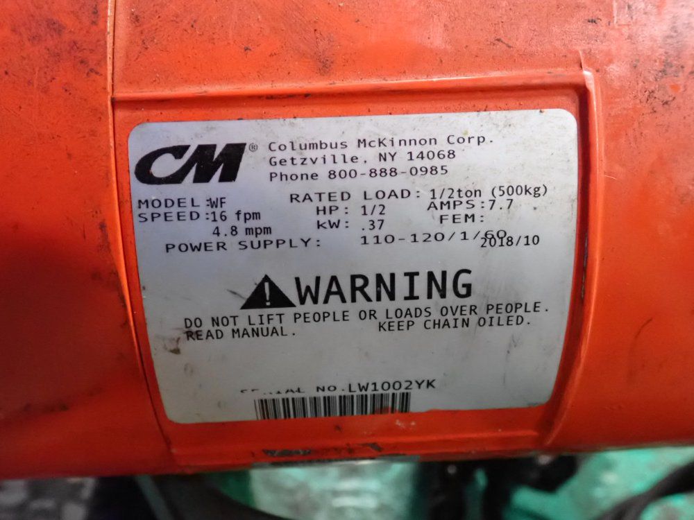 Cm 1/2 Ton Hoist - Wf