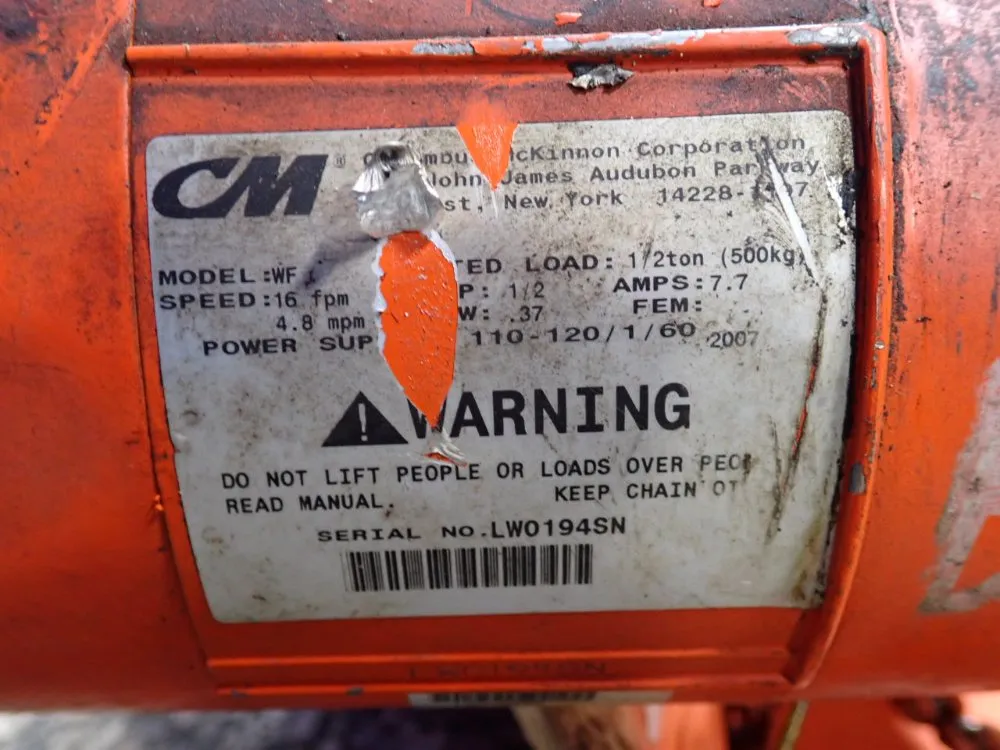 Cm 1/2 Ton Hoist - Wf