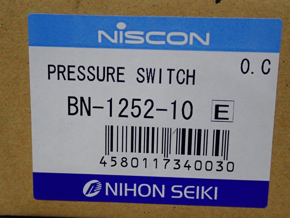 Niscon Pressure Switch - Bn-1252-10