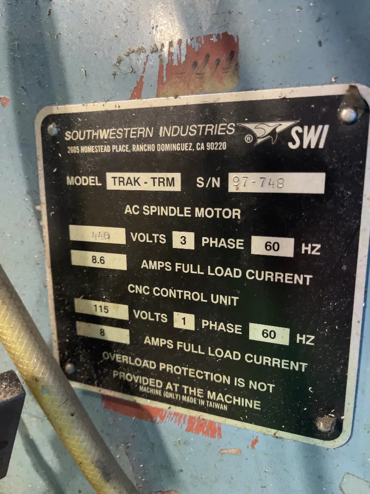 Swi 10” X 50” Cnc Vertical Mill - Trak-trm