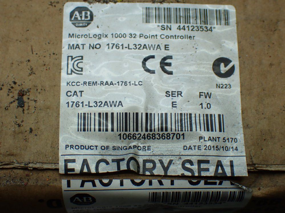 Allen-bradley Micrologix 1000 32 Point Controller - 1761-l32awa