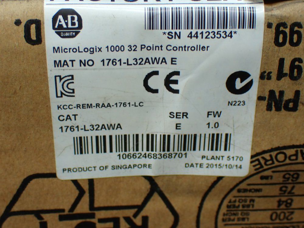 Allen-bradley Micrologix 1000 32 Point Controller - 1761-l32awa