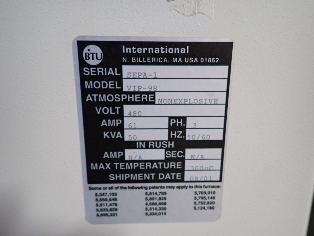Btu Reflow Oven - Vip-98
