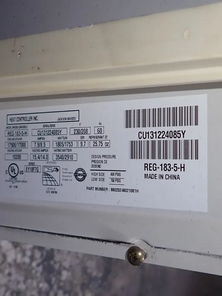 Heat Controller Inc 17500 Btu Window Air Conditioner - Reg-183-5-h
