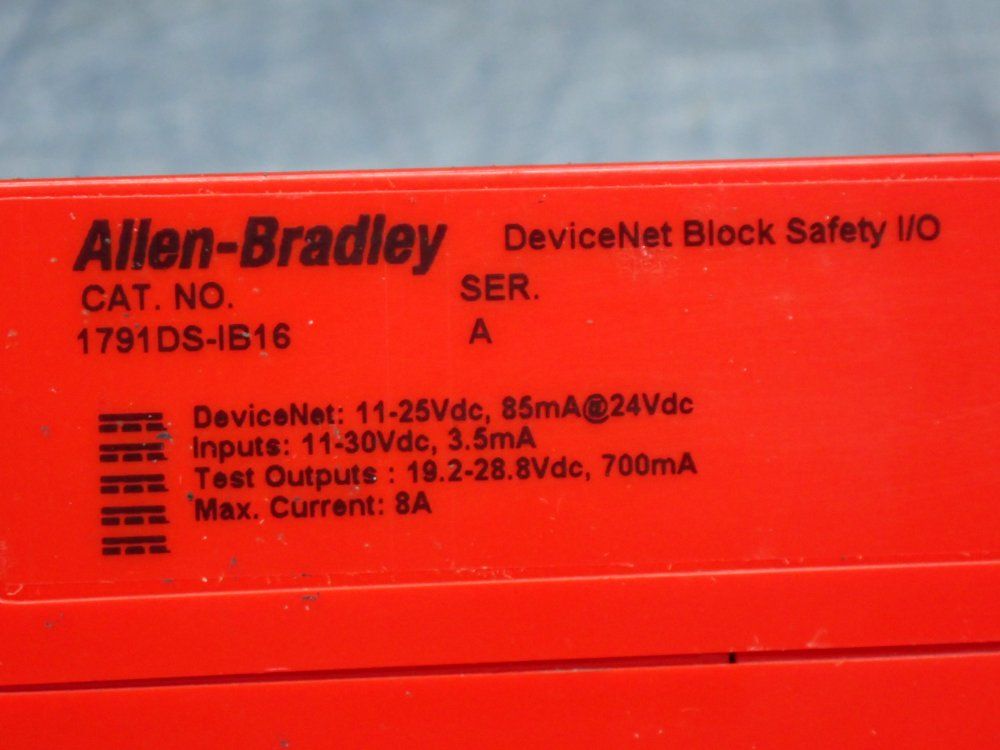 Allen Bradley Guard I/o 16-point Devicenet Safety Module - 1791ds-ib16