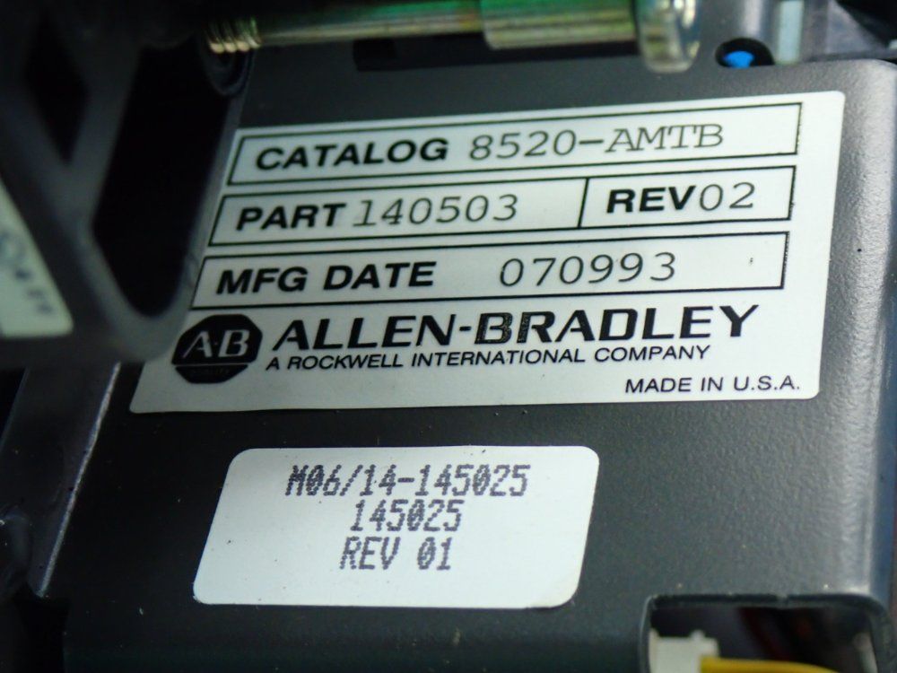 Allen Bradley Operator Interface Control Panel - 8520-amtb