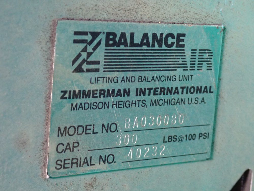 Z Balance Air 300 Lb Lifting And Balancing Unit - Ba030080