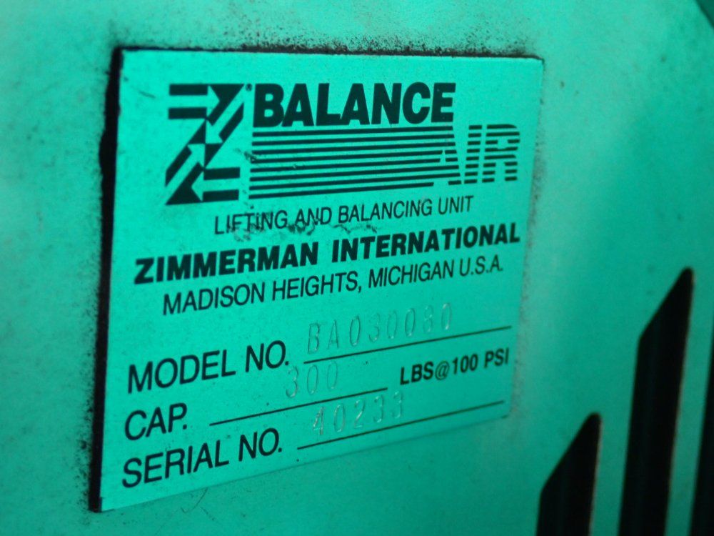 Z Balance Air 300 Lb Lifting And Balancing Unit - Ba030080