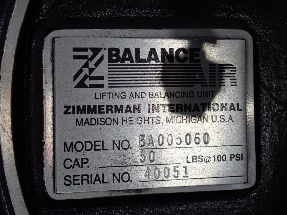 Z Balance Air 300 Lb Lifting And Balancing Unit - Ba030080