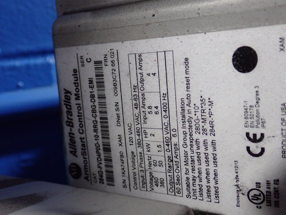Allen-bradley Control Module - 284g-fvd4p0d-10-rrg-cbg-db1-emi