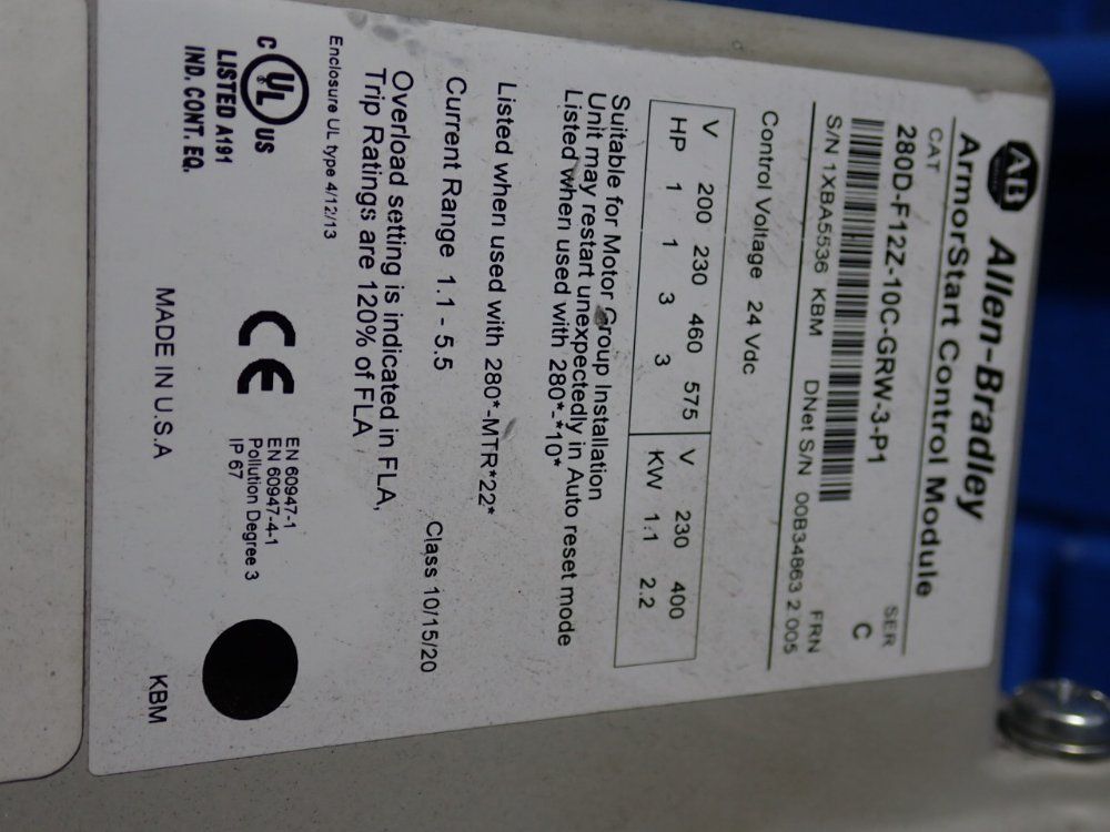 Allen-bradley Control Module - 280d-f12z-10c-grw-3-pi