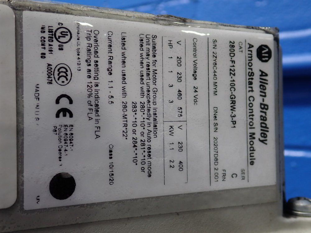 Allen-bradley Control Module - 280d-f12z-10c-grw-3-pi