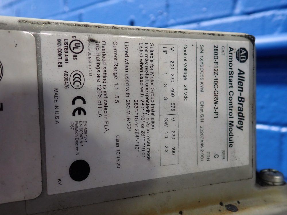 Allen-bradley Control Module - 280d-f12z-10c-grw-3-pi