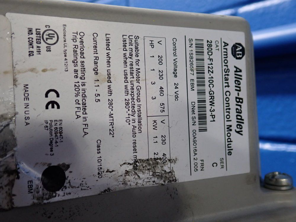 Allen-bradley Control Module - 280d-f12z-10c-grw-3-pi