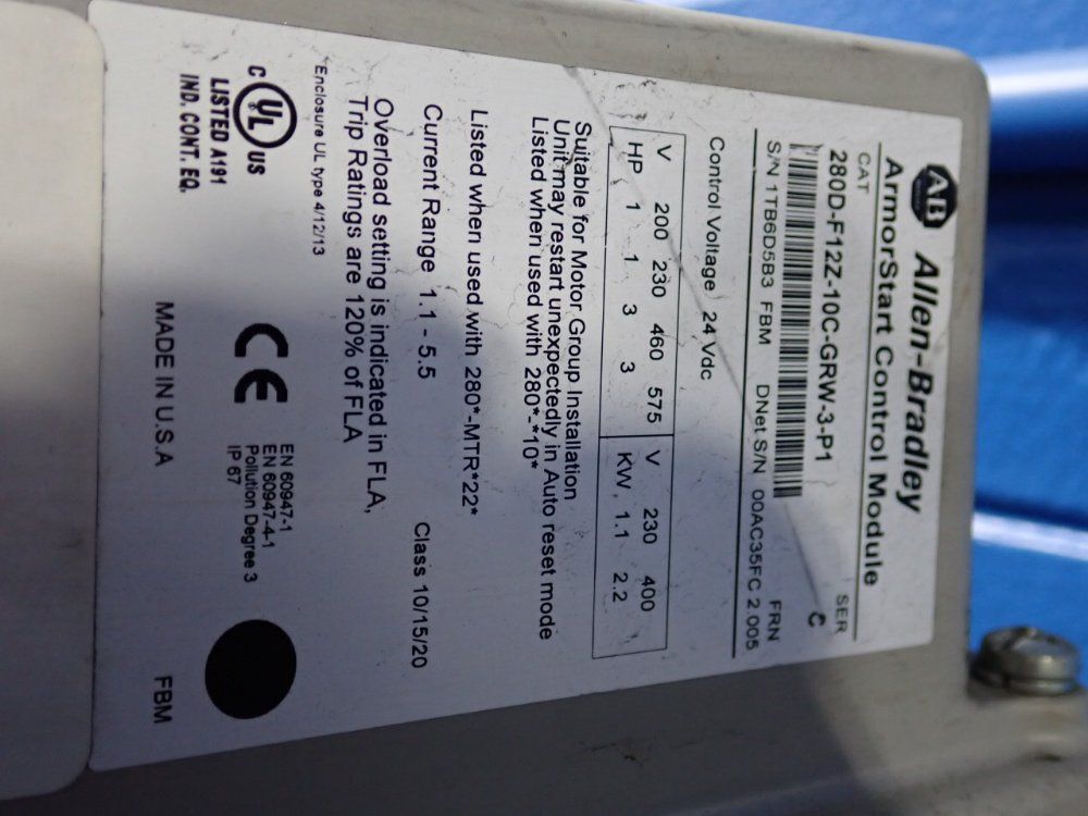 Allen-bradley Control Module - 280d-f12z-10c-grw-3-pi