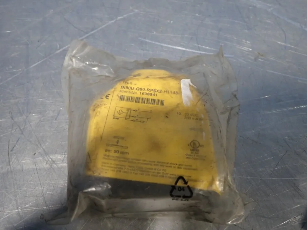 Turck Inductive Proximity Sensor - Bi50u-q80-rp6x2-h1143