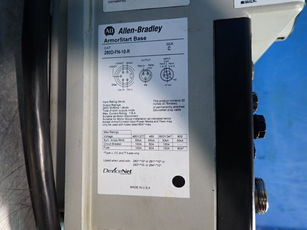 Allen-bradley 3 Hp Armorstart Distributed Motor Controller - 280d-f12z-10c-grw-3-p1