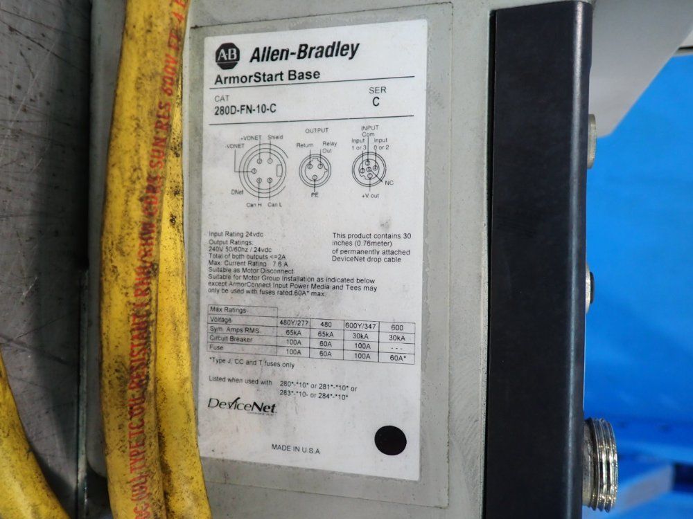 Allen-bradley 3 Hp Armorstart Distributed Motor Controller - 280d-f12z-10c-grw-3-p1