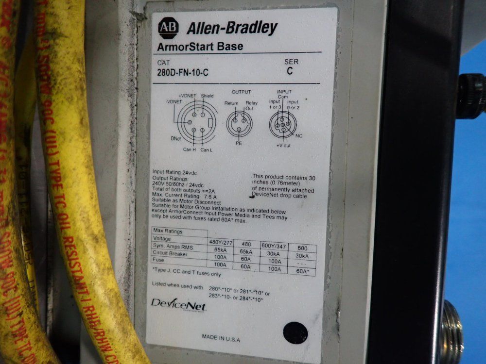 Allen-bradley 3 Hp Armorstart Distributed Motor Controller - 280d-f12z-10c-grw-3-p1