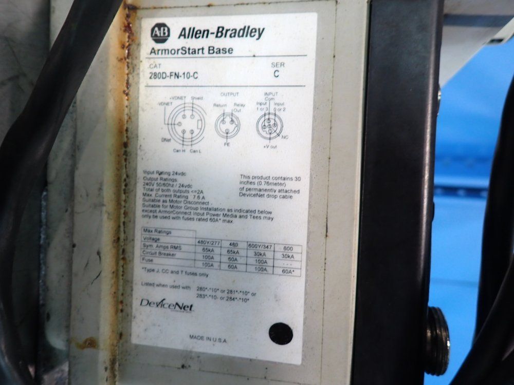 Allen-bradley 3 Hp Armorstart Distributed Motor Controller - 280d-f12z-10c-grw-3-p1