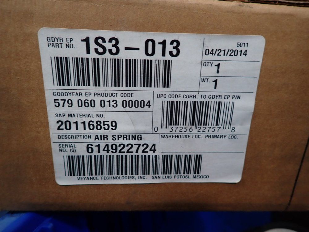 Goodyear 100 Psig Mini Lobe Air Spring - 1s3-013