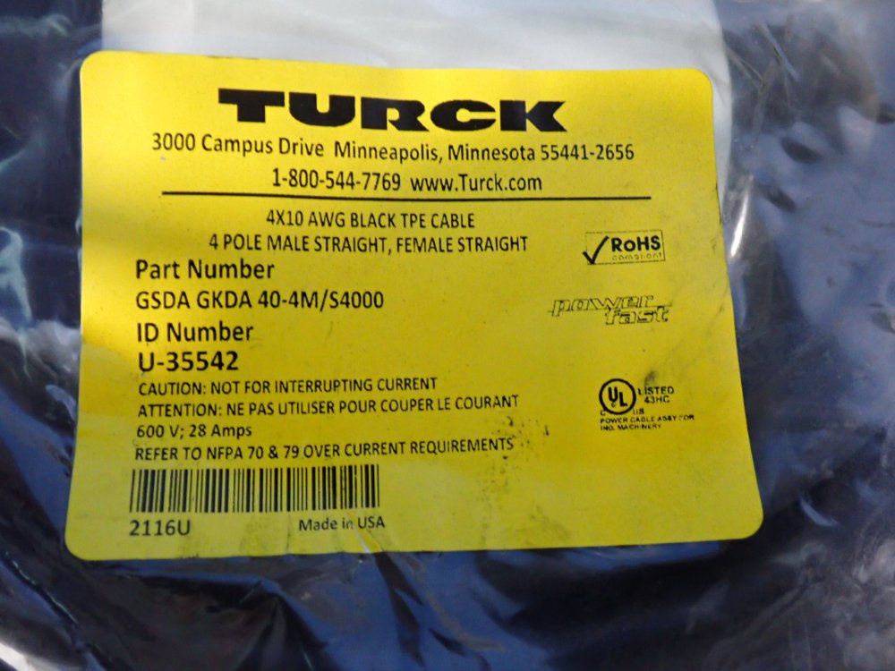 Turck, Amphenol Sine Systems Misc. Cables