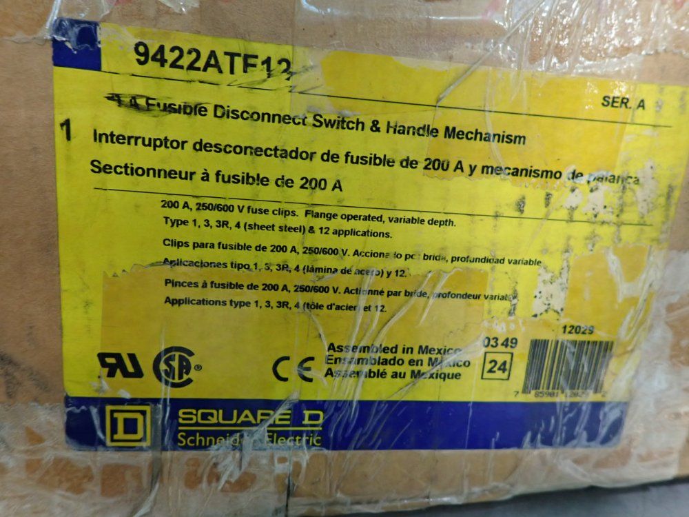 Square D Fusible Disconnect Switch & Handle - 9422atf13